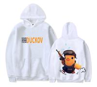 BLAENU Escape from Duckov Sudadera con Capucha Hip Hop Cosplay Sudadera Unisex Informal para Mujer Y Hombre XXS-4XL-White||4X_l