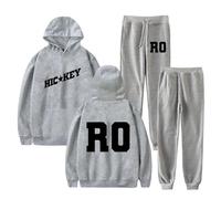 BLAENU Royel Otis Sudadera Con Capucha Pantalones De Chándal Conjuntos De Dos Piezas Sudadera Con Estampado De Álbum + Pantalones De Chándal Conjunto Para Hombre Y Mujer XXS-4XL-Grey||xx_l