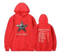 BLAENU Sudadera con Capucha Unisex Malcolm Todd The Wholesome Star Tour Tour Hip Hop Hoodie Retro Oversize Deportiva De Manga Larga para Hombre Y Mujer XXS-4XL-Red||3X_l