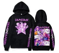 BLAENU Unisex Sudadera con Capucha K-Pop Demon H-Hunters Huntrix Merch Hoodie Estilo Harajuku Sudadera para Hombre Y Mujer Regalo para Fans-Black||x_s