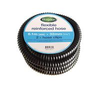 Blagdon Tubo Flexible Reforzado para Estanque, 6,1 m x 32 mm de diámetro Interno, Tubo de PVC de Orificio Suave, Incluye 2 Abrazaderas de Manguera de Acero Inoxidable, Tubo Resistente y Fuerte