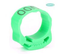 Blaihild 100 Anillos para Patas de Pollo, Etiquetas de Plástico para Patas de Aves de Corral, Tamaño de 20 Mm a 24 Mm para Identificación y Seguimiento de Aves (GREEN)