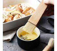 Blaihild 2 Cepillos de Madera para Untar, Cerdas Naturales, de Haya, 19 Cm, para Barbacoa, Hornear, Pastelería, Aceite, Salsa, Mantequilla, Miel, Aplicador para Carne, Pan, Pastel, Parrilla (Colores