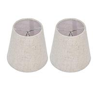 Blaihild 2 UNIDS Cubierta de Pantalla de Lámpara de Tela E14 Clip para Lámpara de Araña de Bombilla de Vela, Resplandor Seguro Nocturno Sin Deslumbramiento, para de Mesa de Dormitorio Luz de Pared