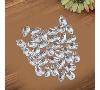 Blaihild 200 Cuentas de Cristal, Botones de Goteo de Resina Acrílica de 7x12 Mm para Manualidades, Joyería de Moda y Decoración de Zapatos (WHITE)