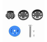 Blaihild Accesorio para Bicicleta de Carretera, Soporte para Velocímetro GPS de Aleación de Aluminio, Compatible con Cat Eye Bryton para Vástago de 28,6mm de Diámetro (Blue)