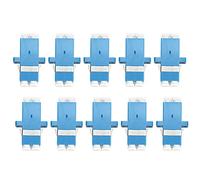 Blaihild Adaptador de Fibra óptica LC Dúplex Monomodo Multimodo, Paquete de 50, Baja Pérdida de Inserción de 0,2 DB con Funda de Cerámica de Circonio para Panel de Conexión, Red ODF CATV, Más de