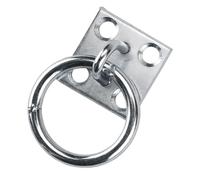 Blaihild Anillo de Amarre para Caballos, Equipo de Puesto de Caballos de Hierro Chapado en Ni para un Amarre Seguro, Esencial para Entornos Ecuestres