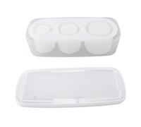 Blaihild Bandeja de Silicona para Cubitos de Hielo, Moldes de Hielo Cilíndricos Huecos, 3 Tamaños, 10,7 X 4,3 X 2,9 Pulgadas para Cócteles de Whisky, Diseño Apilable de Fusión Lenta, Menos Dilución,