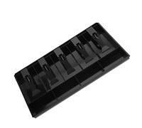 Blaihild Cajón de Caja Registradora, Caja de Monedas de Plástico con Clamp/Holder de Metal para Supermercados Tiendas Hoteles, Diseño Compacto para una Fácil Organización del Dinero (BLACK)