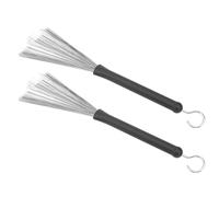Blaihild Cepillos de Batería Retráctiles Juego de 2 Cepillos de Percusión de Jazz de Alambre de Acero Inoxidable, Plegable de 320 Mm con Revestimiento de Goma que Evita el Desgaste, Rebote
