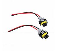 Blaihild Conector de Casquillo de Faro H8 H9 H11, Arnés de Cableado de 12V | Adaptador hembra de luz baja, juego de terminales de metal de 2 piezas, diseño de bloqueo a prueba de vibraciones, contacto