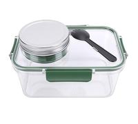 Blaihild Contenedor de Ensalada de 2,5 Litros a Prueba de Fugas con Compartimento para Aderezo para Oficina, Escuela, Gimnasio, Lonchera de ABS, Reutilizable, Ensaladas Frescas, Almacenamiento de