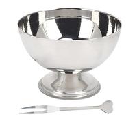 Blaihild Cuenco de Postre de Acero Inoxidable, Taza de Helado Reutilizable con Tenedor, Diámetro de 3,9 Pulgadas para Cocina Casera y Restaurantes