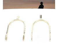 Blaihild Espuelas de Montar con Diamantes de Imitación Occidentales para Mujer, Aleación de Zinc Cromadas, Espuelas de Cuerda Ajustables para Uso Ecuestre (Gold)