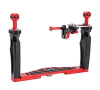 Blaihild Estabilizador de Bandeja de Doble, Plataforma de Aleación de Aluminio de Procesamiento Cercano CNC con Disparador de Obturador, para Cámaras SLR, Cámaras Deportivas, Luces de