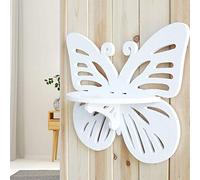 Blaihild Estante de Pared con Forma de Mariposa, Estante de Almacenamiento de PVC de Primera Calidad para Decoración del Hogar, con Fácil Instalación para Ahorrar Espacio, 33x12x27cm