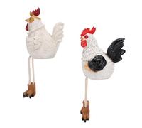 Blaihild Estatuas de Jardín de Pollo, Figuras Realistas de Resina Fundida a Mano para Decoración de Patio Al Aire Libre, Juego de Figuras de Pollo con Realista para Jardín, Patio, Oficina, Boda