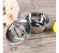 Blaihild Exprimidor Manual de Acero Inoxidable de 400 Ml, Apto para Lavavajillas, Exprimidor de Cítricos para Limón, Naranja, Lima, sin Esfuerzo con Separador de Semillas, para el Hogar, Cocina,