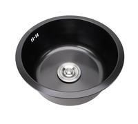 Blaihild Fregadero de Cocina de un Seno Nano Black de Acero Inoxidable de 15,7 Pulgadas bajo Montaje Inferior de 7,1 Pulgadas de Profundidad para Ollas Grandes, Construcción Sólida de 2955 G,