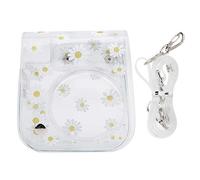 Blaihild Funda para Cámara para 11 9 8 Carcasa Rígida de Cristal de PVC con Correa Ajustable Patrón de Margaritas Transparente Tapa de Lente de Acceso Rápido para Eventos de Viajes Amantes de la