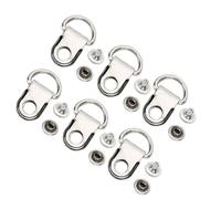 Blaihild Gancho para Cordones, Remaches de Hebilla con Ojal con Anillo en D de Latón para Zapatos, Bolsos de Cuero, con Bordes Lisos, Superficie Antioxidante, 100 Juegos de Plata 9x14 Mm