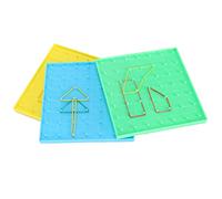 Blaihild Juguetes Educativos Geométricos para el Cerebro, Tablero de Uñas de Plástico, Manipulador Matemático Multifuncional para Niños, Ayuda de Aprendizaje Ideal para el Hogar y el Aula