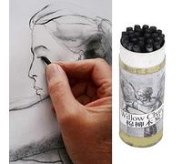 Blaihild Lápices de Carbón, 25 Piezas, Núcleo No Quebradizo para Dibujar, Dibujar, Herramientas Artísticas con 25 Variaciones de Líneas, Líneas Suaves y Borrables para Pintura Al óleo, Diseño