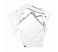 Blaihild Lentejuelas Grandes de PVC Plateadas, Paillettes Planas de 50x50 Mm para Ropa de Bricolaje, Accesorios de Boda (SILVER)