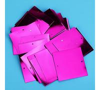 Blaihild Lentejuelas Grandes de PVC Plateadas, Paillettes Planas de 50x50 Mm para Ropa de Bricolaje, Accesorios de Boda (PINK)