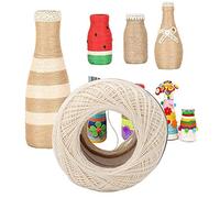 Blaihild Línea de Encaje, Hilo de Algodón Suave y Liso para Crochet, Transpiración que Absorbe la Humedad, Fácil de Limpiar, Anti UV, Natural, con 12 Colores, para Bordar, Coser, (6603 arroz blanco)