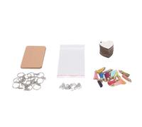 Blaihild Llavero de Sublimación, Tablero de MDF, Kit de Espacios en Blanco de Transferencia de Calor de Doble Cara, 15 Piezas de 1,5 Pulgadas para Manualidades, Película Protectora Preaplicada,