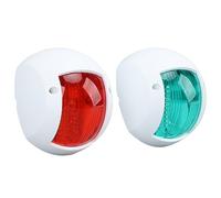 Blaihild Luz de Navegación para Barcos LED Rojo Verde 2NM Visibilidad DC12V 2W IP66 Sello de Goma Impermeable con Carcasa de PC PA, Lámpara de Señal de Estribor de Puerto para Yates, Embarcaciones