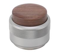 Blaihild Manipulador Manual de café, Nivelador de café con de Madera de Primera Calidad de Acero Inoxidable para Máquinas de Expreso, 58 Mm, Negro para Baristas (58 mm (plata))