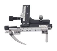 Blaihild Microscopio Etapa Mecánica Regla Móvil Aleación de Aluminio para Posicionamiento Preciso de la Muestra, Perillas de Control Manual del Eje XY, Escala de 0,1 Mm, para Laboratorio de Biología y