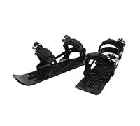 Blaihild Mini Patines de esquí, Patines de Nieve Ajustables con Hebillas de Acero Inoxidable para Adultos y Niños, Zapatos de esquí Portátiles Ligeros para Pendientes de Descenso, (Black)