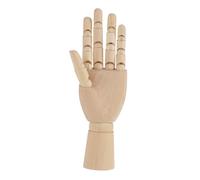 Blaihild Modelo de Mano de Madera, Escultura de Mano de Madera de Artista con Dedos Articulados para Dibujar Obras de Arte, Decoración del Hogar (3)