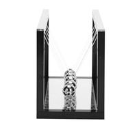 Blaihild Newton's Cradle Bolas de Equilibrio 11,7x8,5x16cm Base de Madera Negra Juguete de Escritorio de Física para Demostración de Conservación de Energía Movimiento Cinético Suave Herramienta