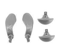 Blaihild Paletas Traseras de Metal para Controlador Edge, 4 Botones de Repuesto de Acero Inoxidable con Control de Juego Mejorado, para Controlador Inalámbrico de 5 Bordes (SILVER)