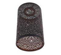 Blaihild Pantalla de Hierro Hueco Extraíble para Bombilla E26 E27, 20 Cm de Altura y 12 Cm de Diámetro, Estilo Retro Moderno que Crea un Cálido Efecto de Sombra para el Dormitorio y la Sala de Estar