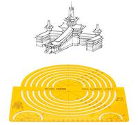 Blaihild Plantilla de Dibujo Multifuncional, Fabricada en Material Plástico de Diferentes Formas, con Dureza y Resistencia Mejoradas, para Medición de Arquitectura Eléctrica e ingeniería. (4352)