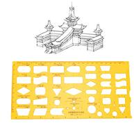 Blaihild Plantilla de Dibujo Multifuncional, Fabricada en Material Plástico de Diferentes Formas, con Dureza y Resistencia Mejoradas, para Medición de Arquitectura Eléctrica e ingeniería. (4351)
