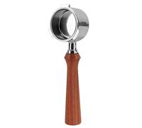 Blaihild Portafiltro sin Fondo de 51 Mm, Acero Inoxidable de Calidad Alimentaria con de Madera para DEDICA ARTE EC0680 EC0685 EUPA SMAG SEVERIN KA5995 (F Jacoranda)