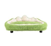 Blaihild Sofá Cama para Mascotas, sofá Extraíble de Felpa para Perros para Gatos, Perros Pequeños, 22,4 X 17,7 Pulgadas, Ropa de Cama Interior Suave y Acogedora, Lavable a Máquina, Pies (Green)