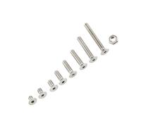 Blaihild Surtido de 300 Tornillos Hexagonales de Acero Inoxidable M2.5 A2, Hechos de Acero Inoxidable A2 Resistente a la Oxidación con Tuercas Hexagonales, para Reparación de Muebles de (C: Cabeza