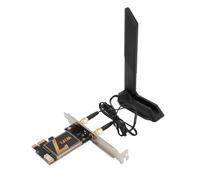 Blaihild Tarjeta PCIe WiFi 7 Tri Band 8774 Mbps 2.4G 5G 6G para Actualización de PC de Escritorio, Antena Plegable de 12dBi WPA4 MU-MIMO, Adaptador de Red Inalámbrico Compatible con MacOS para
