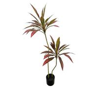 BLAINE | Dracena Roja Artificial 120 cm | Plantas Artificiales Decorativas | Planta Artificial Grande | Plantas Artificiales Interior/Exterior | Planta Realista Decorativa | Sin Cuidados