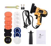BLAIS Kit de pulidora de autos eléctricos de 5 pulgadas 700W Auto Car Buffer 600-3700RPM Máquina de pulido variable con mango auxiliar Almohadillas de capó de lana de esponja Herramienta rotativa para