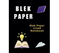 BLAK PAPER / Blak Paper Lined Note Book:: For Use With White Ink And Gel Pens