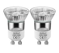 Blakapoo MR11 GU10 Bombillas 230V, GU10 Bi-Pin Base 45° Ángulo de haz, gu10 Regulable Blanco Cálido 2800K, para luz de Techo, Rieles, lámparas de techo， Bombillas Decorativas, Pack de 2